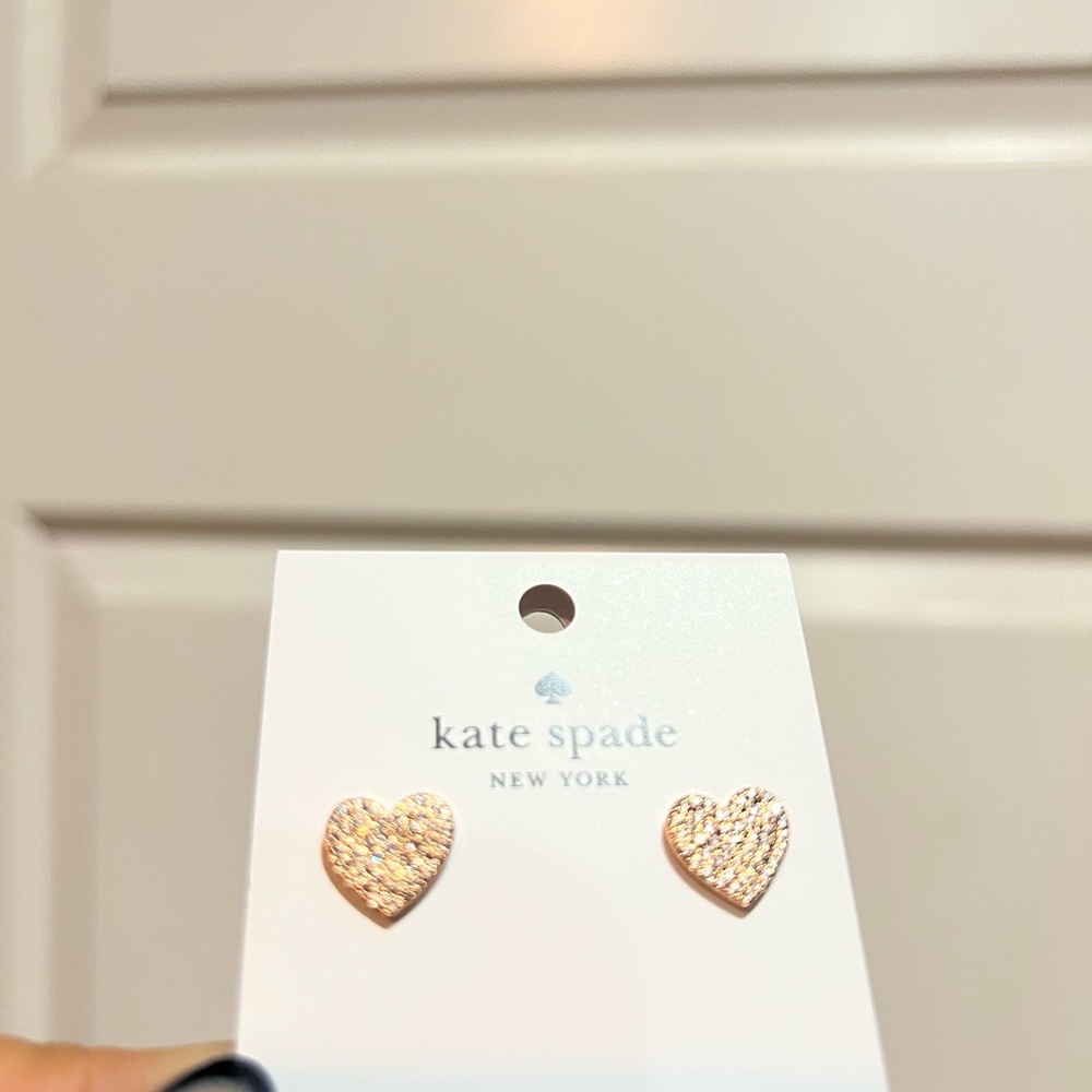 Kate Spade Silver Heart Stud Earrings - Picture 5 of 9